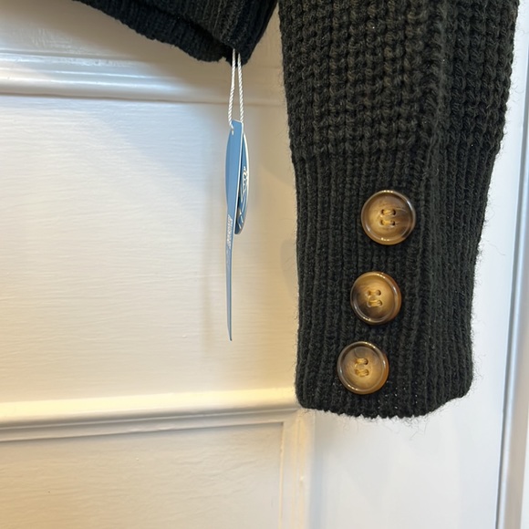 Cupshe Black Crochet Turtleneck Sweater - Picture 2 of 3